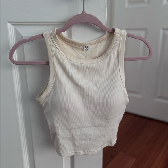 Uniqlo Ribbed Cropped Sleeveless Bra Top - Picture 2 of 3